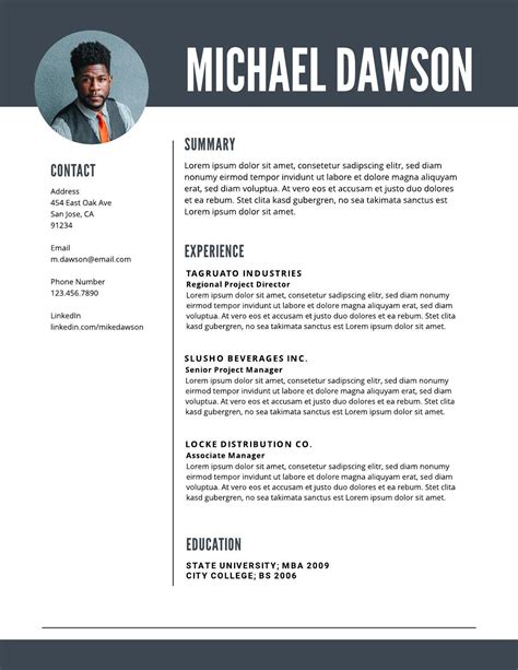 Resume formating